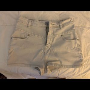 White/beige super high waisted shorts from Urban outfitters size 28, barely worn
